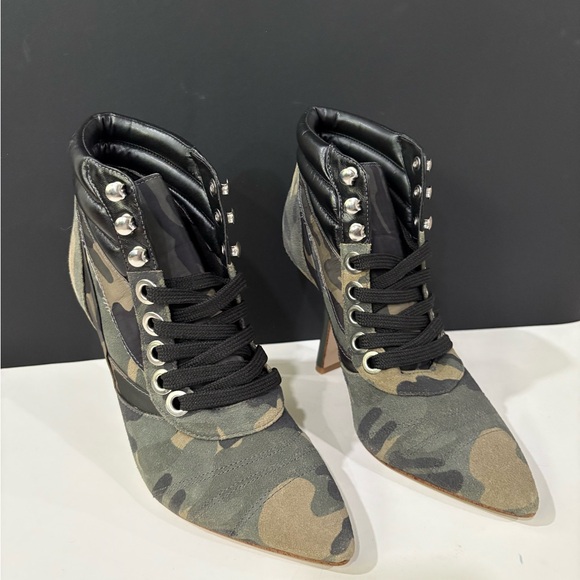 Gianni Bini Camo Heeled Ankle Boots - Picture 6 of 14